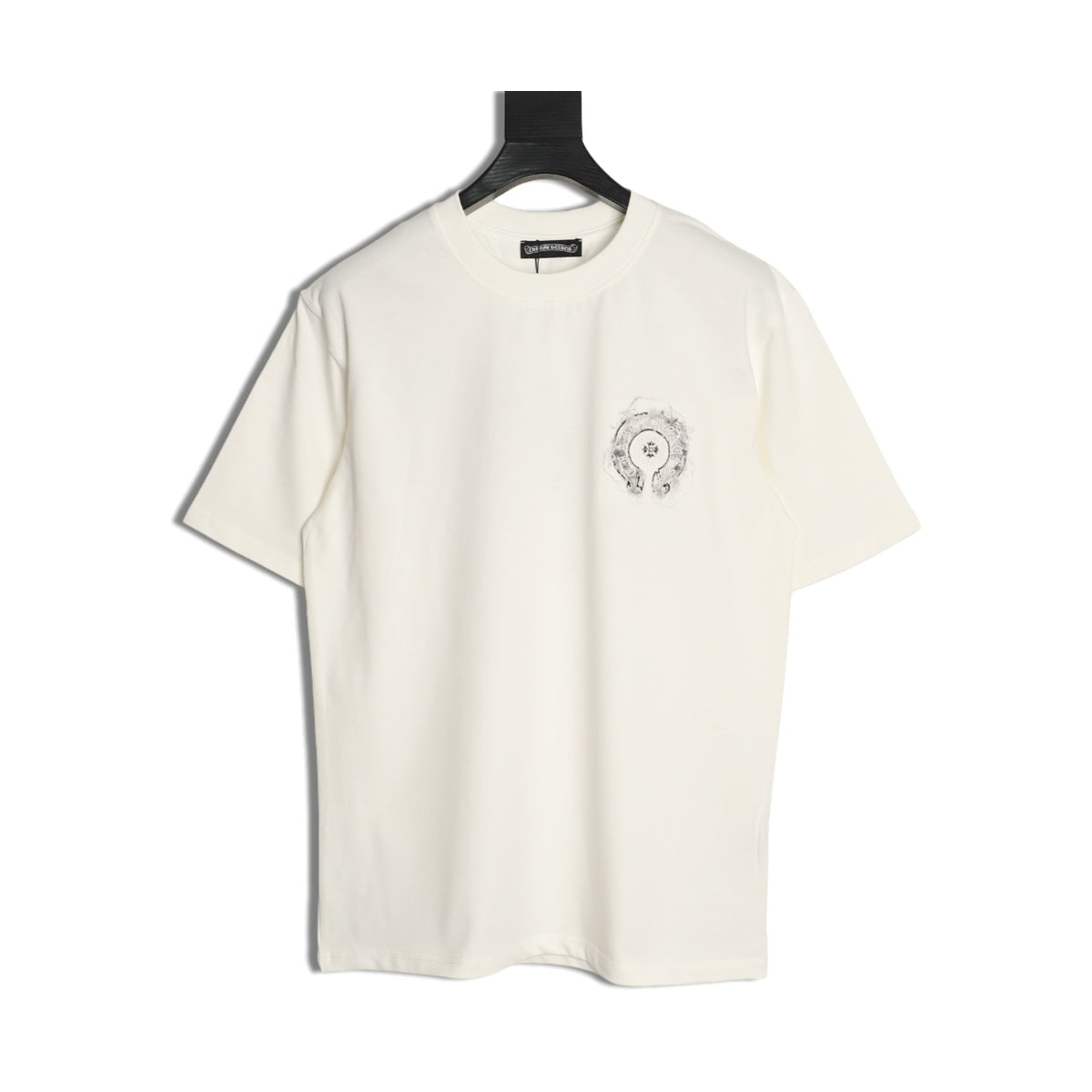 Chrome Hearts white distressed horseshoe T-shirt front