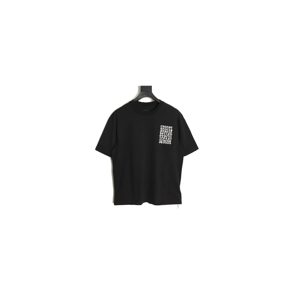 Chrome Hearts black multi-emblem graphic T-shirt front