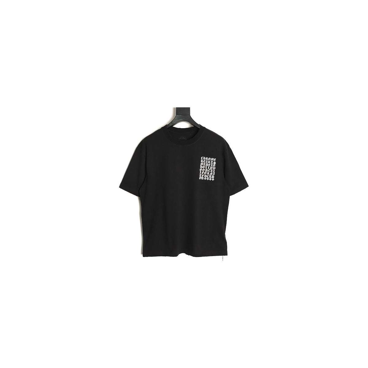 Chrome Hearts black multi-emblem graphic T-shirt front