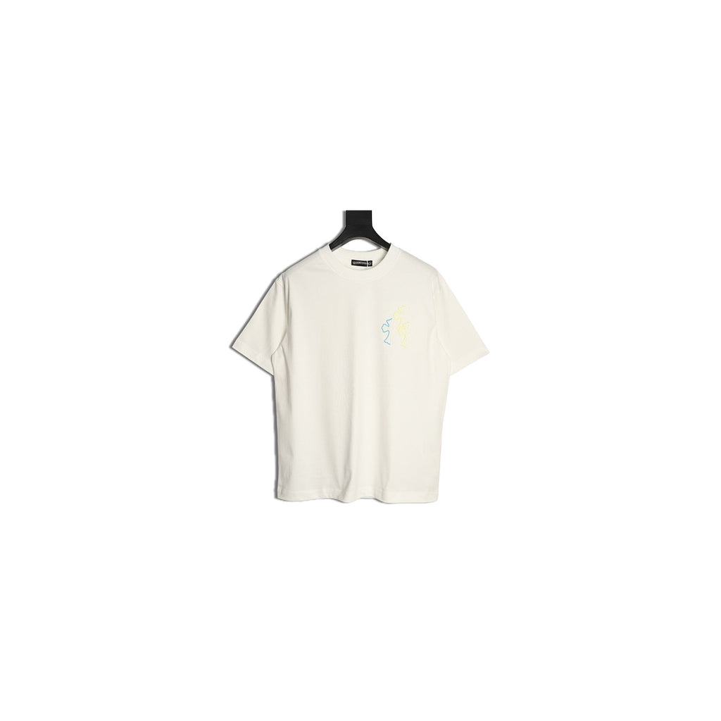 Chrome Hearts cream multicolor cross embroidered T-shirt front