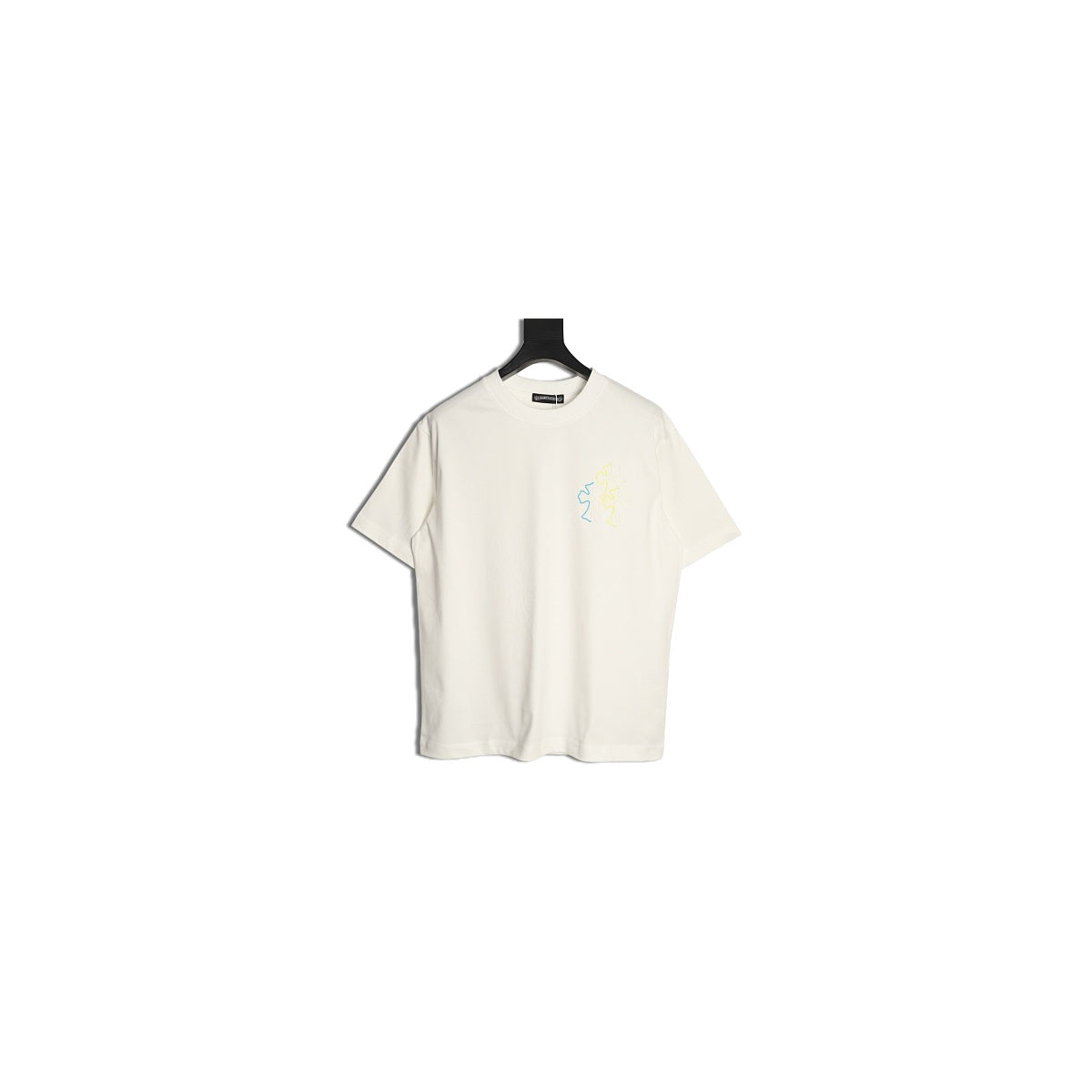 Chrome Hearts cream multicolor cross embroidered T-shirt front