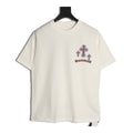 Chrome Hearts cream denim Cross applique T-shirt front