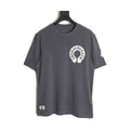 Chrome Hearts charcoal mixed cross applique T-shirt front view