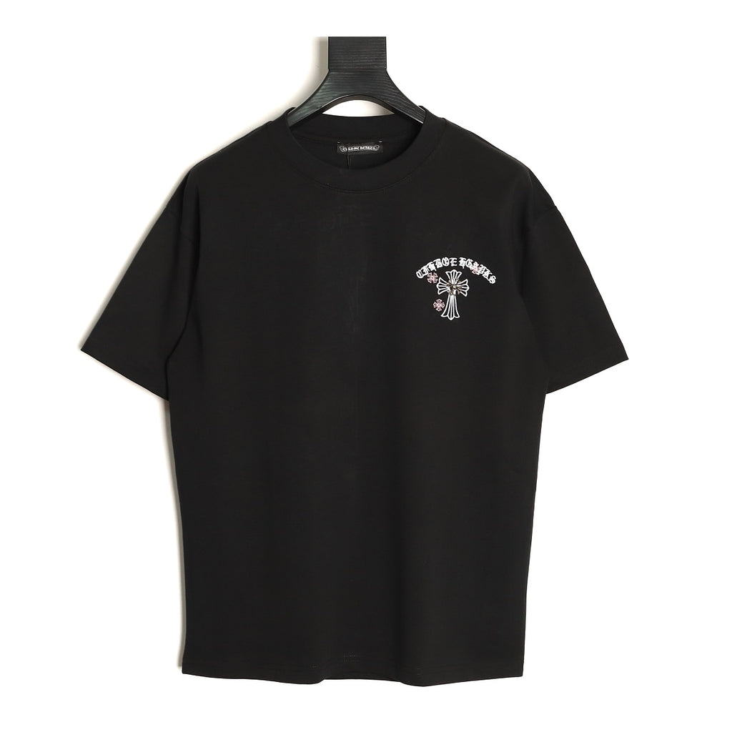 Chrome Hearts black Sanskrit Cross embroidered T-shirt front