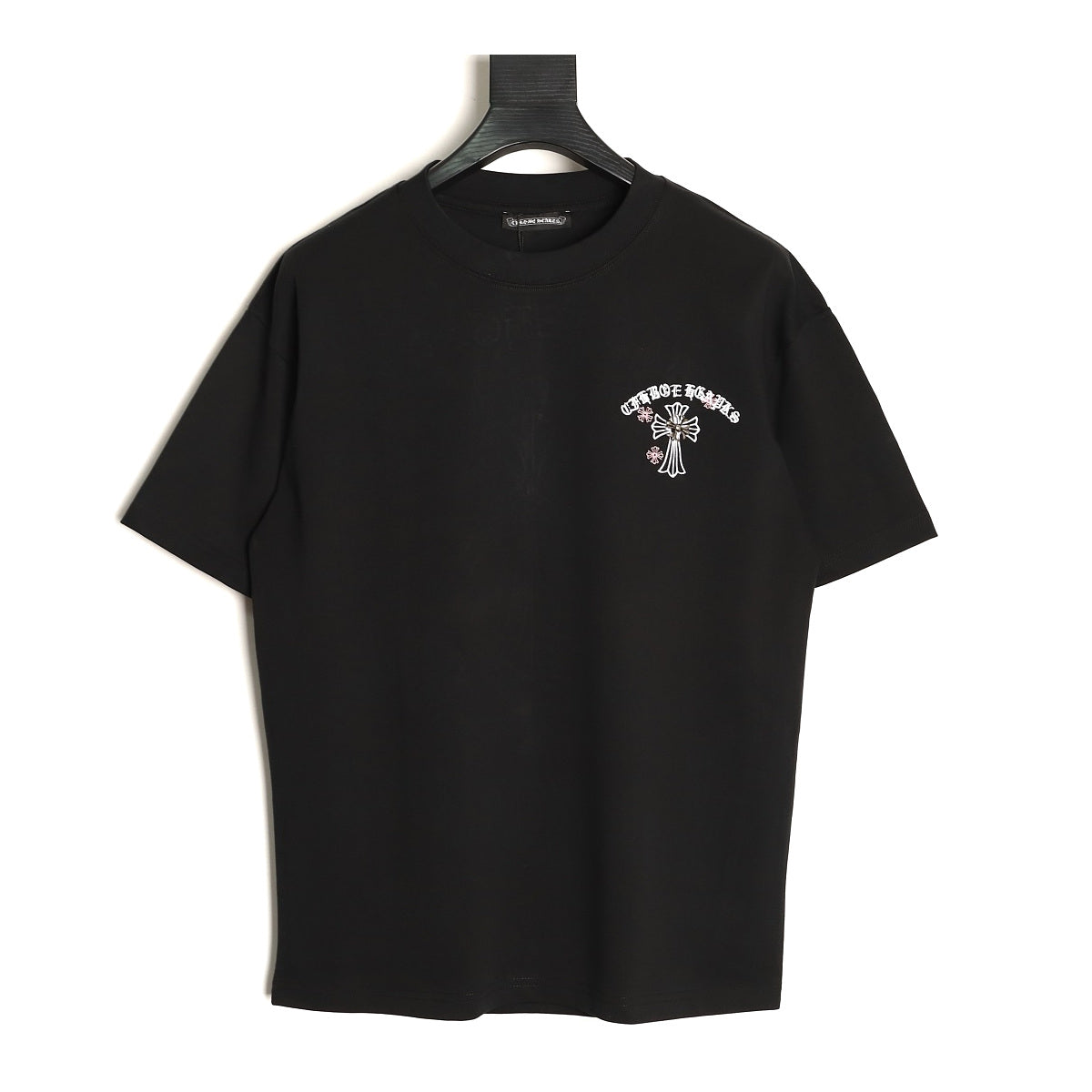 Chrome Hearts black Sanskrit Cross embroidered T-shirt front