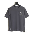 Chrome Hearts charcoal Sanskrit cross scatter T-shirt front