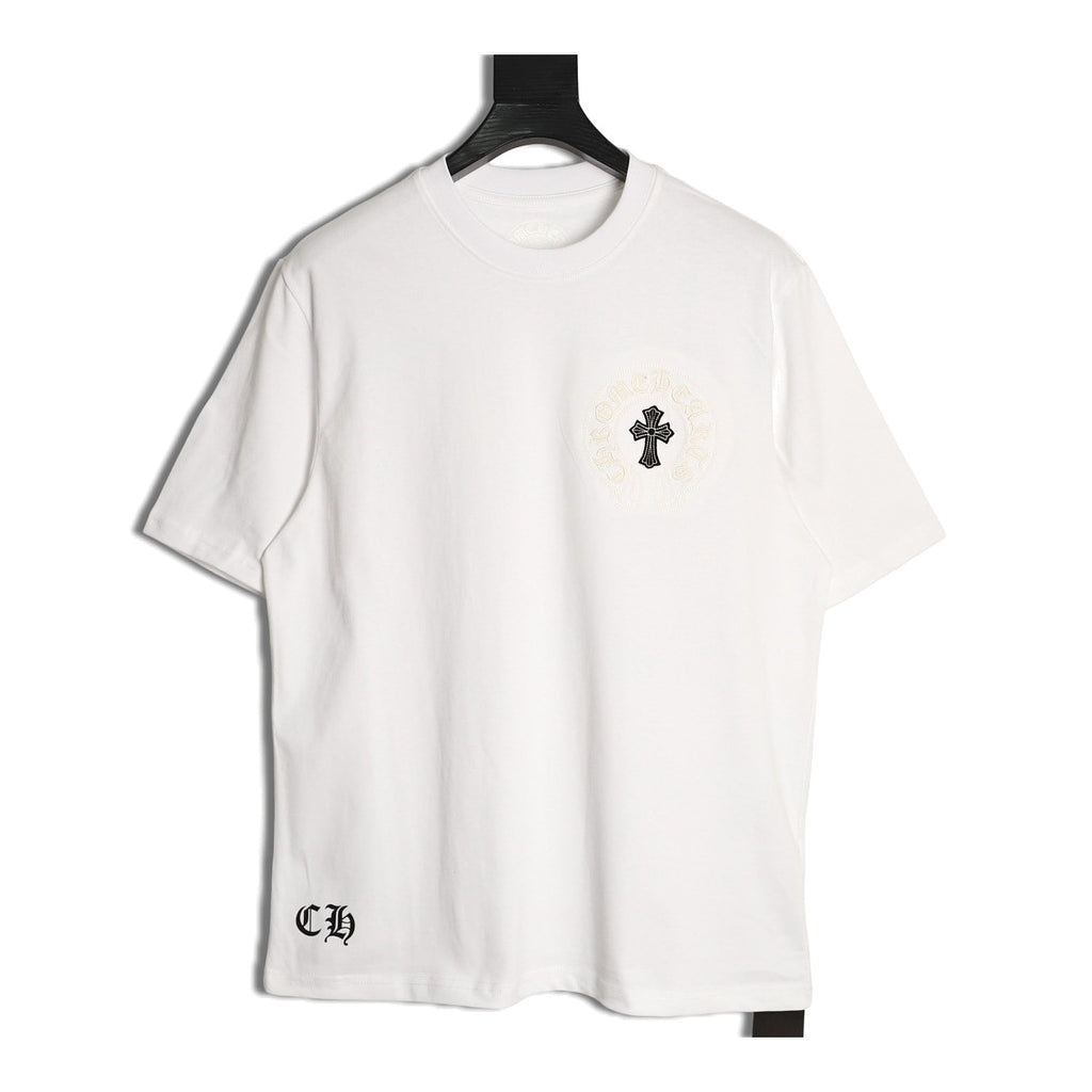 Chrome Hearts white triple cross Gothic T-shirt front