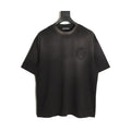 Chrome Hearts washed black tonal Gothic cross applique T-shirt front