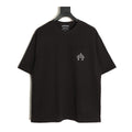Chrome Hearts black leather cross pocket T-shirt front