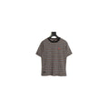 Chrome Hearts black gray and pink cross stripe T-shirt front