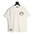 Chrome Hearts cream three-cross horseshoe applique T-shirt front