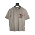 Chrome Hearts washed grey multicolor applique T-shirt front