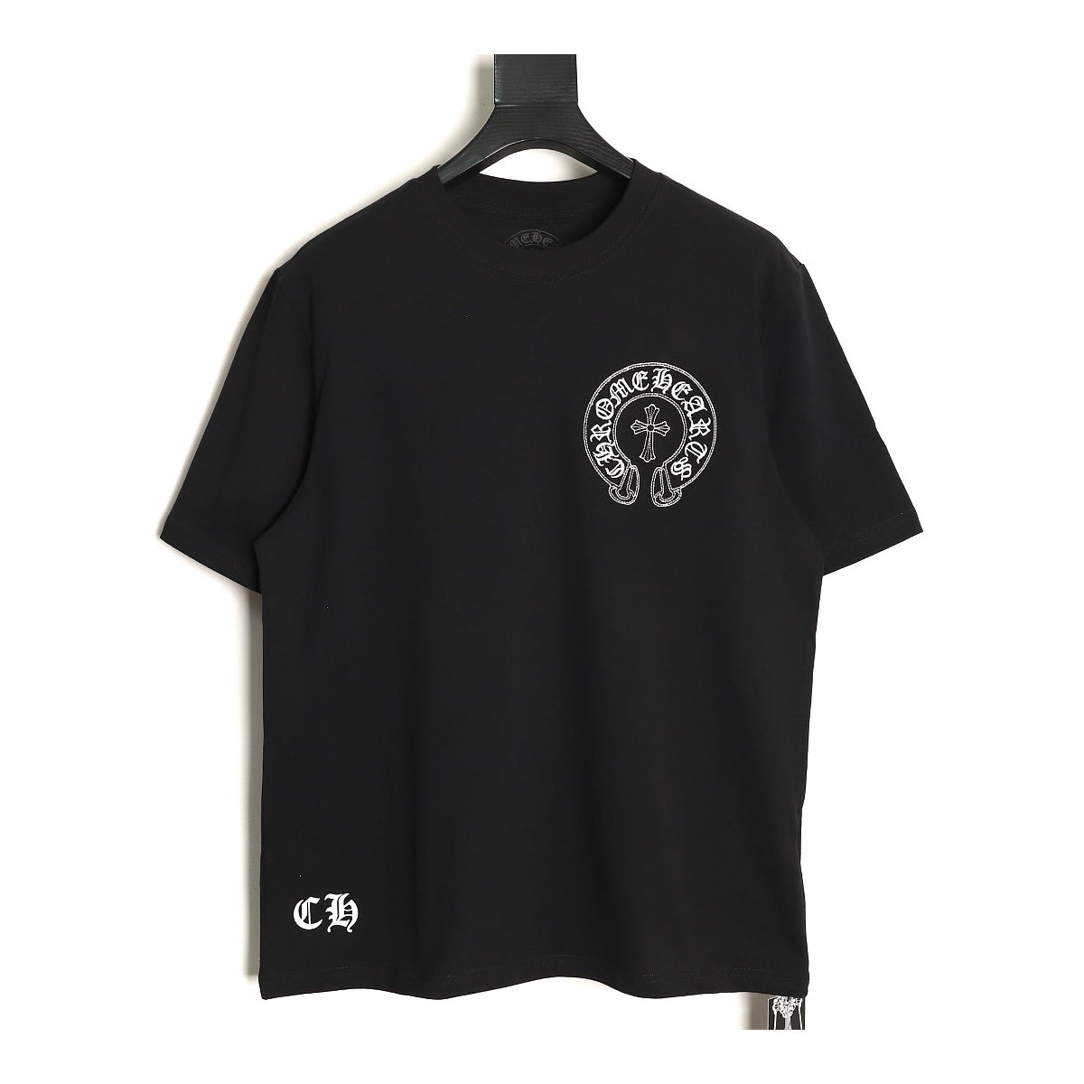 Chrome Hearts black horseshoe triple cross T-shirt front