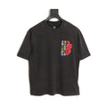 Chrome Hearts washed black multicolor applique T-shirt front