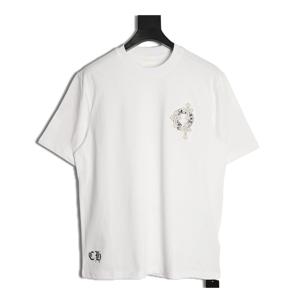 Chrome Hearts white cross arc script T-shirt front