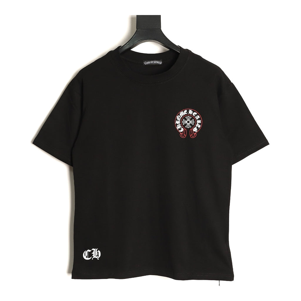 Chrome Hearts black multicolor Horseshoe graphic T-shirt front