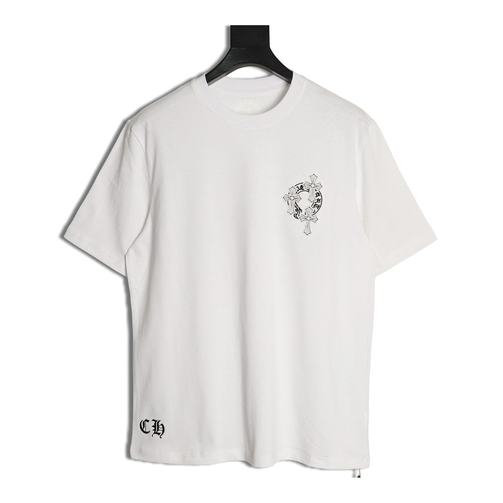Chrome Hearts white Sanskrit cross scatter T-shirt front