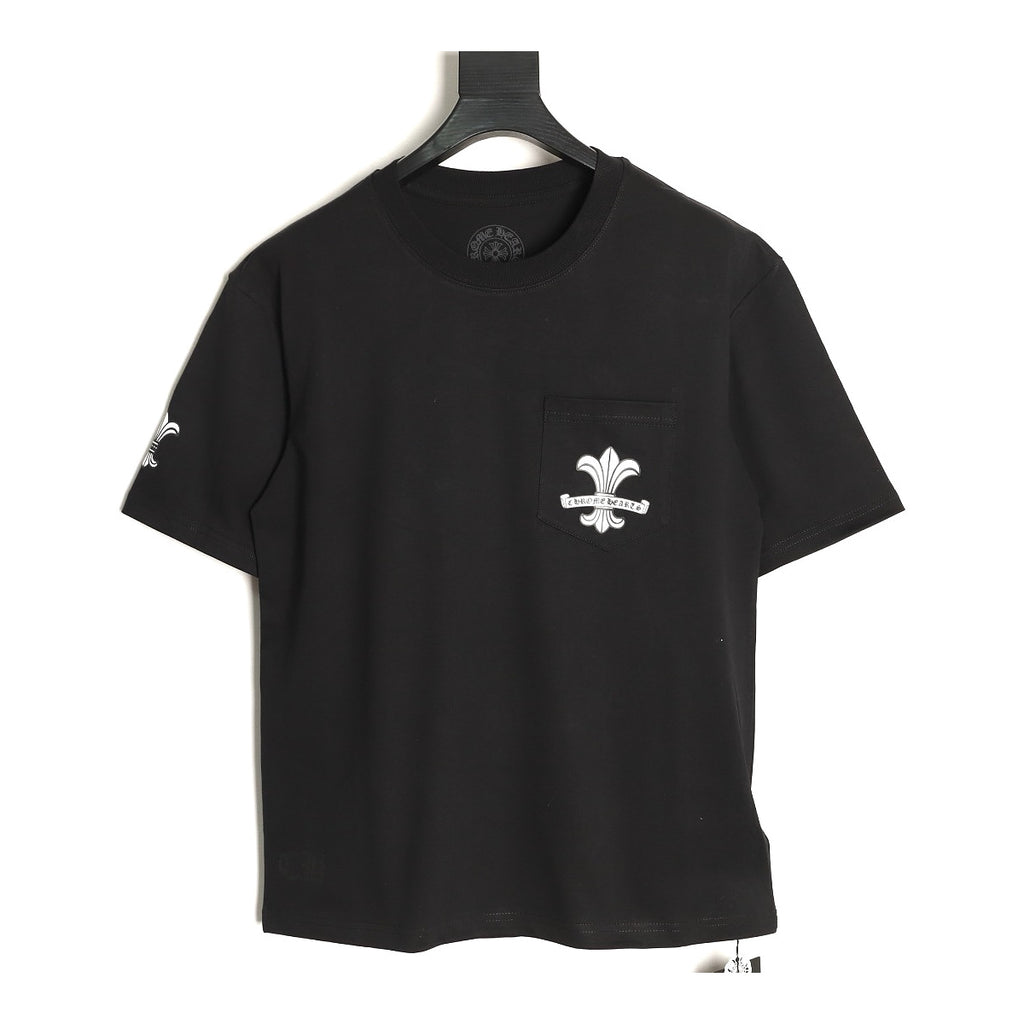 Chrome Hearts black Fleur-de-Lis pocket T-shirt front