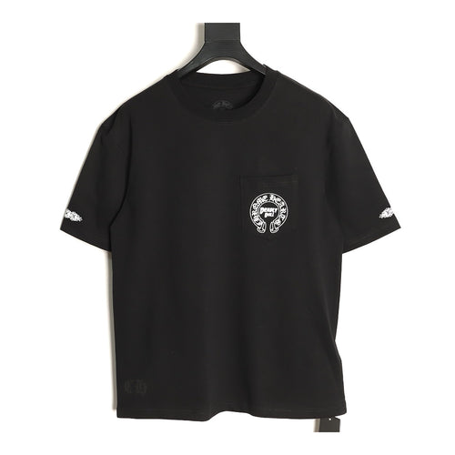 Chrome Hearts black Deadly Doll horseshoe T-shirt front