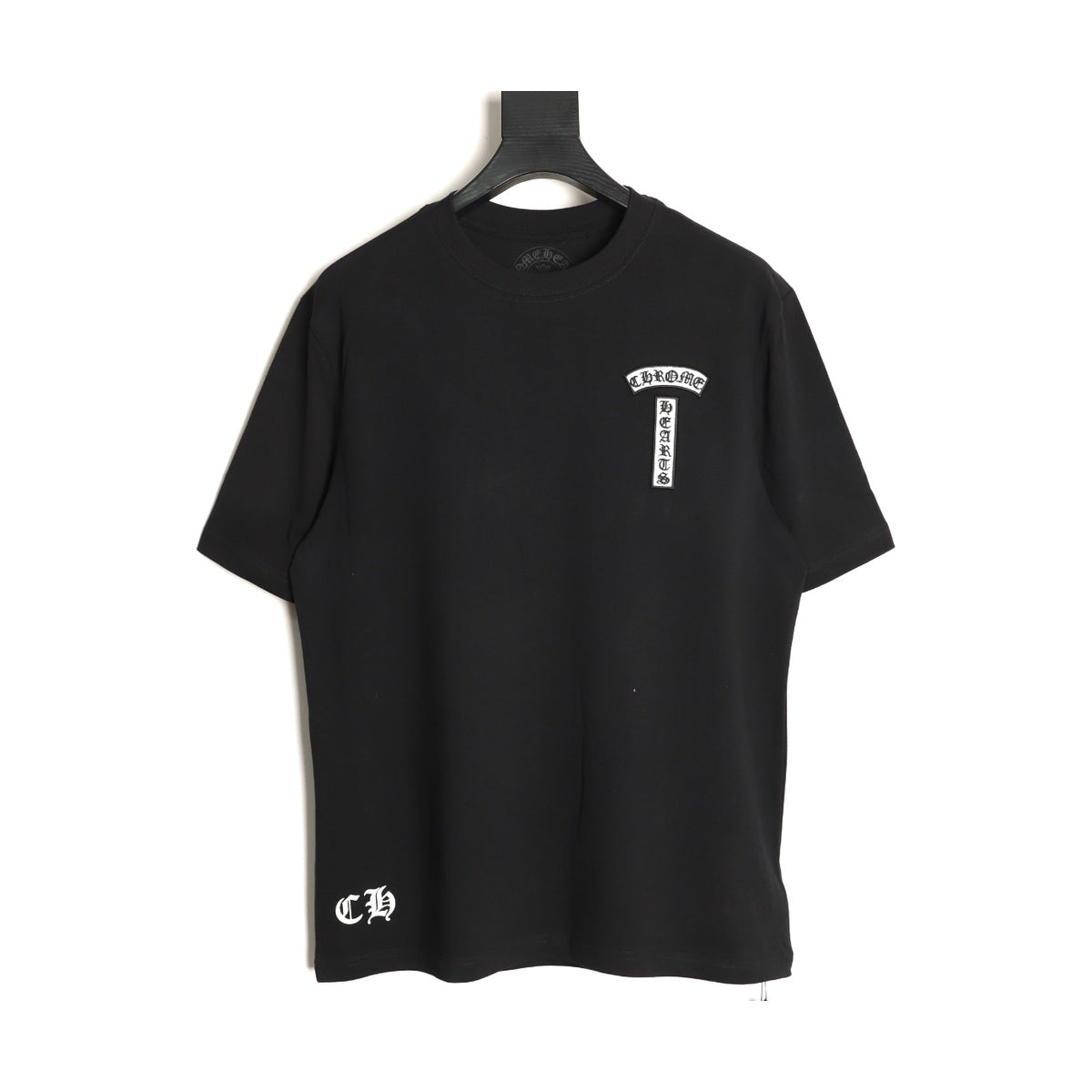 Chrome Hearts black front and back embroidered T-shirt front view