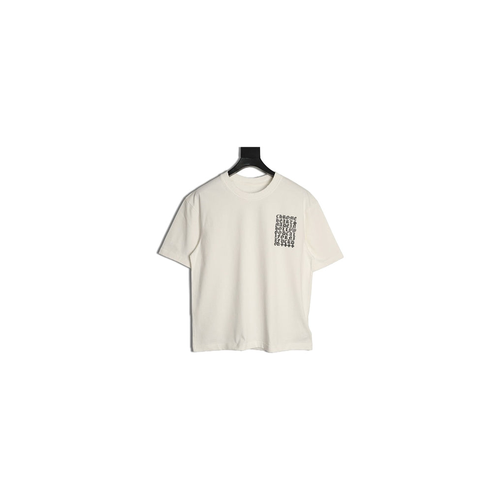 Chrome Hearts cream multi-emblem graphic T-shirt front