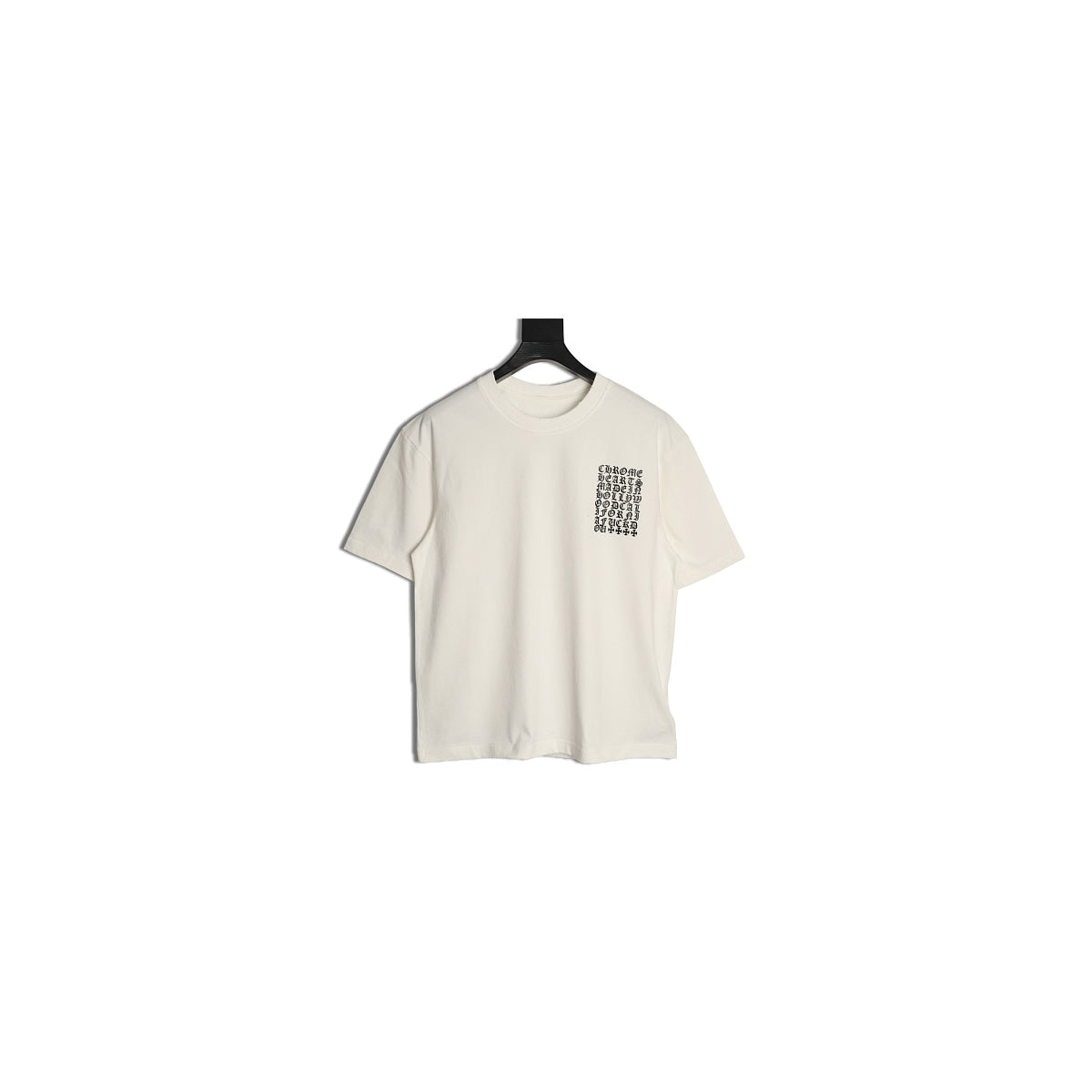 Chrome Hearts cream multi-emblem graphic T-shirt front