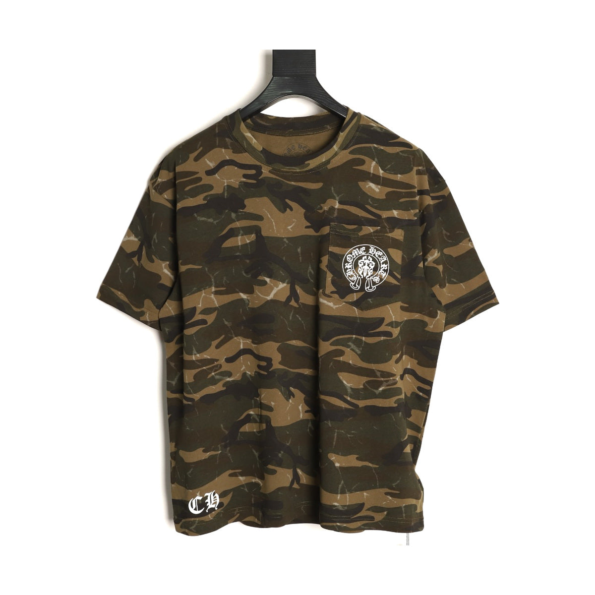 Chrome Hearts woodland camouflage flag graphic T-shirt front