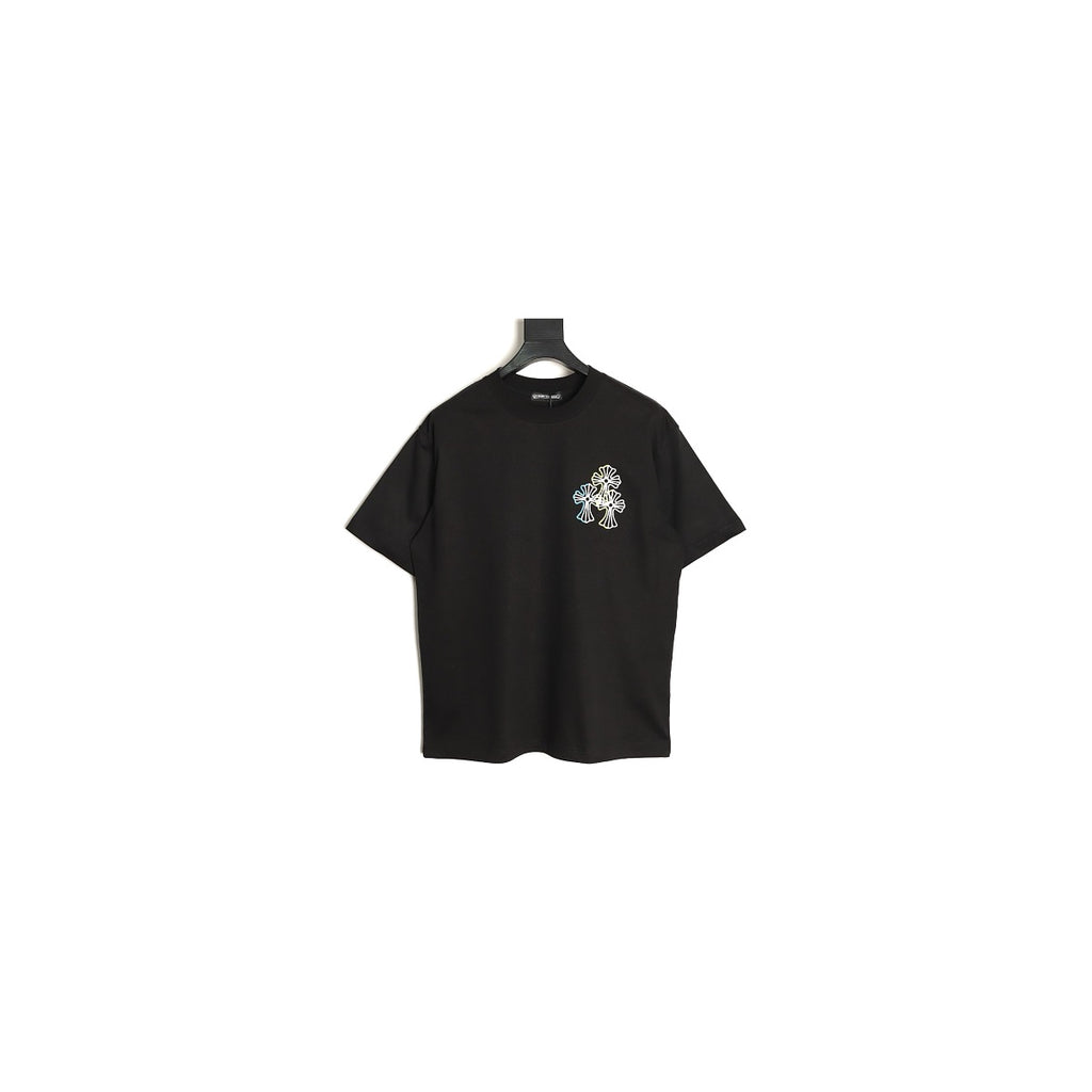 Chrome Hearts black multicolor cross embroidered T-shirt front