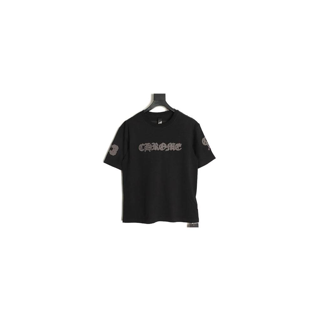 Chrome Hearts black Gothic letter applique T-shirt front