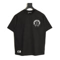 Chrome Hearts black three-cross horseshoe applique T-shirt front