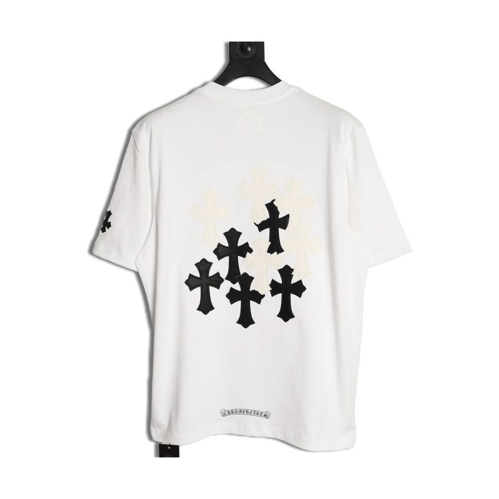 Chrome Hearts white mixed cross applique T-shirt back view