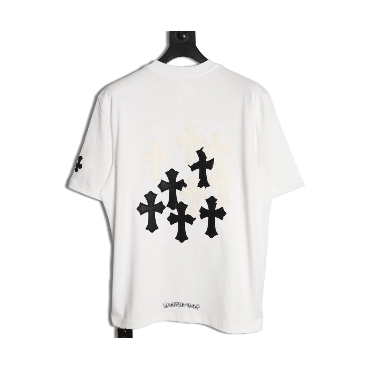 Chrome Hearts white mixed cross applique T-shirt back view