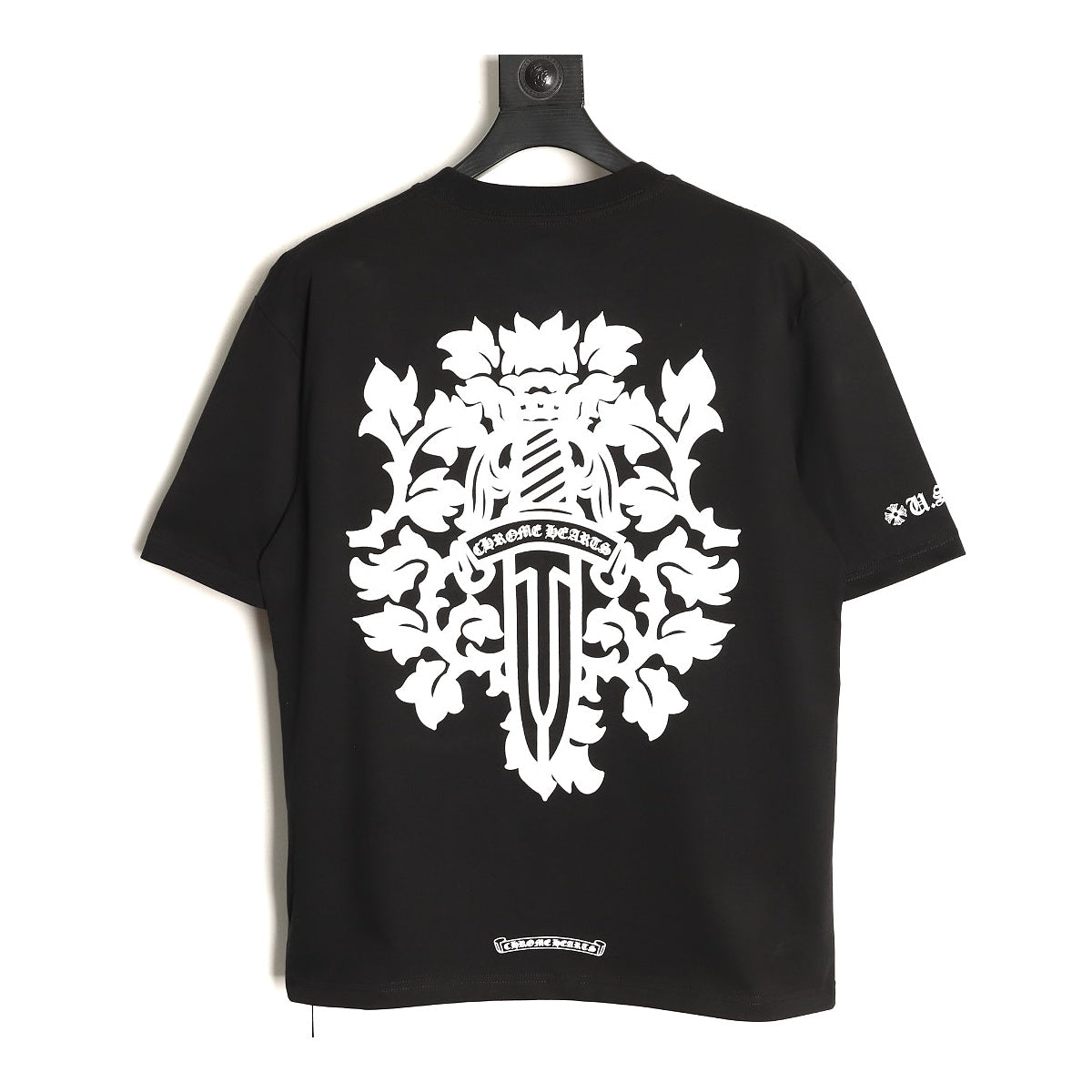 Chrome Hearts black ornate dagger pocket T-shirt back