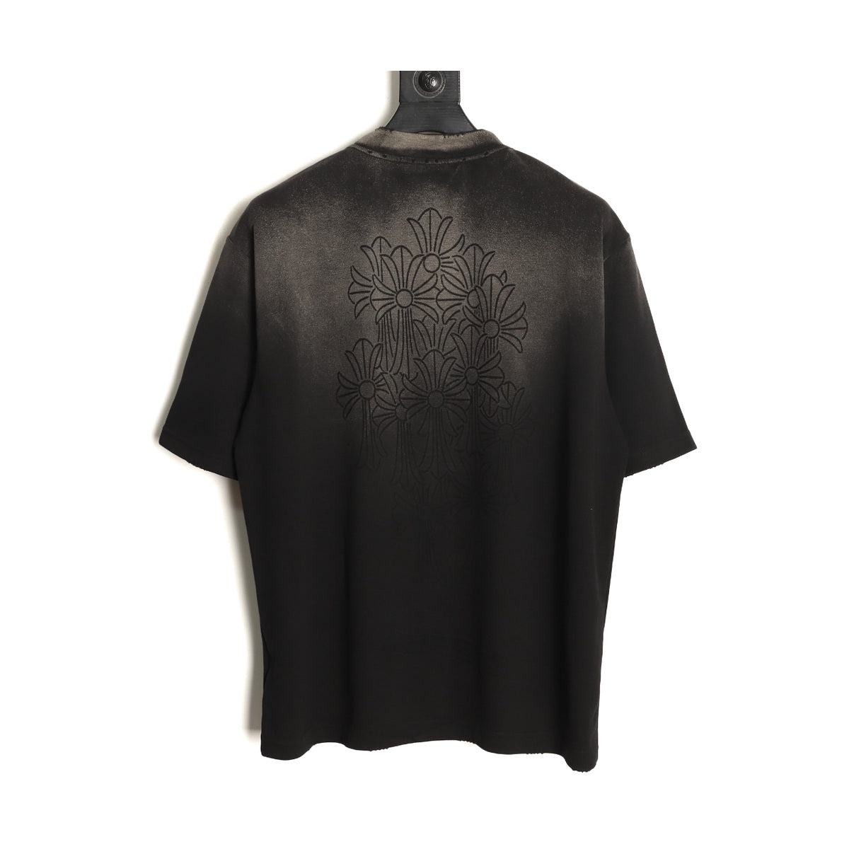 Chrome Hearts washed black tonal cross T-shirt back