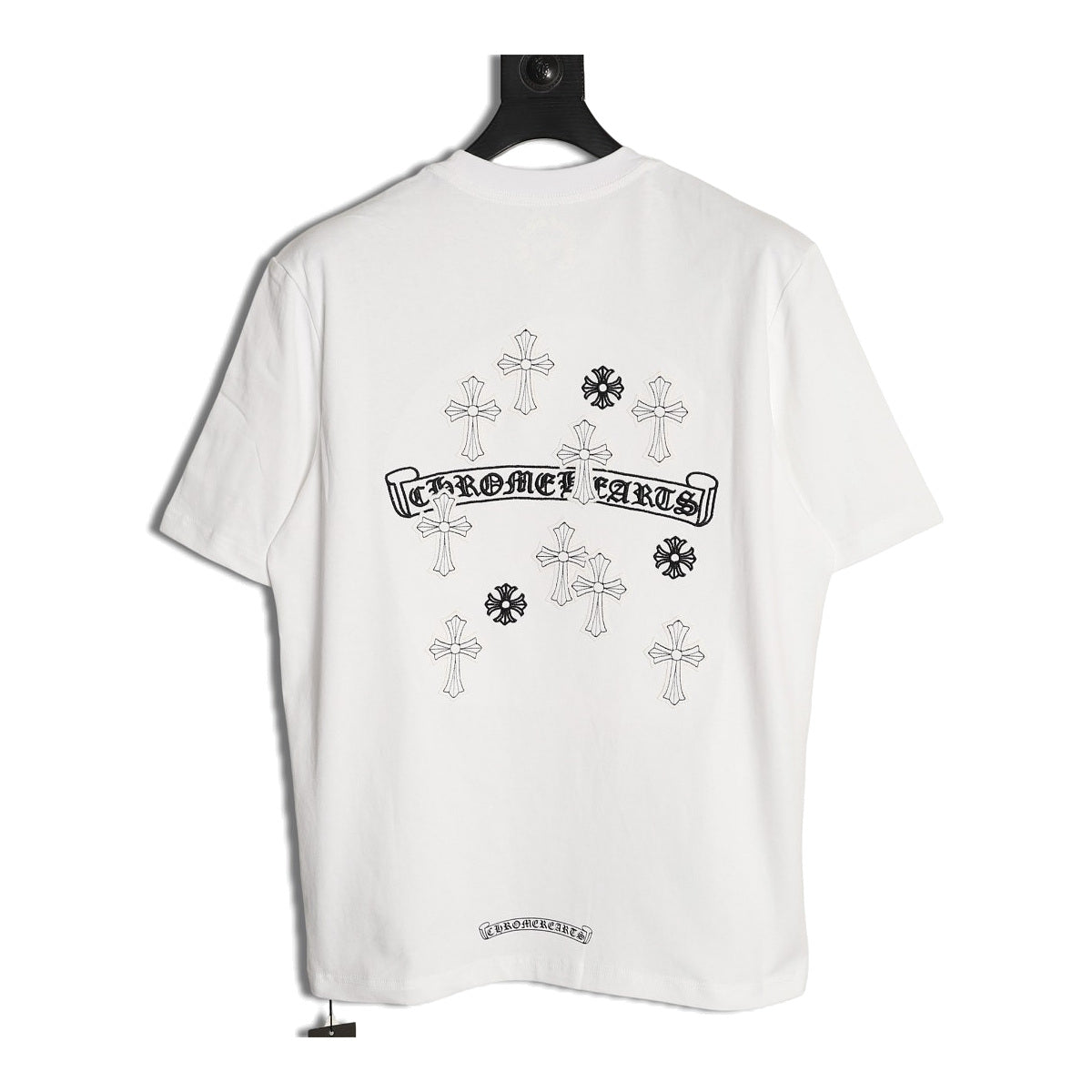 Chrome Hearts white Sanskrit cross scatter T-shirt back