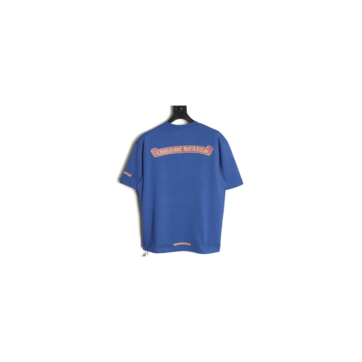 Chrome Hearts blue gothic script T-shirt back