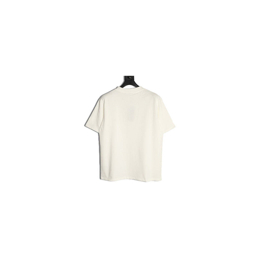 Chrome Hearts cream rhinestone cross T-shirt back