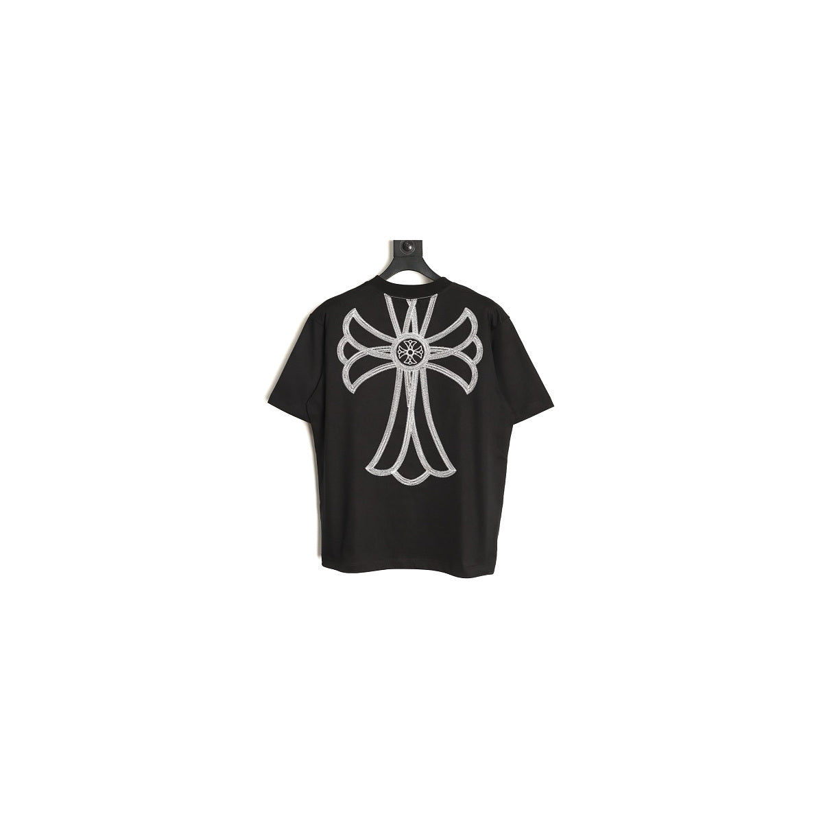 Chrome Hearts black oversized cross embroidered T-shirt back