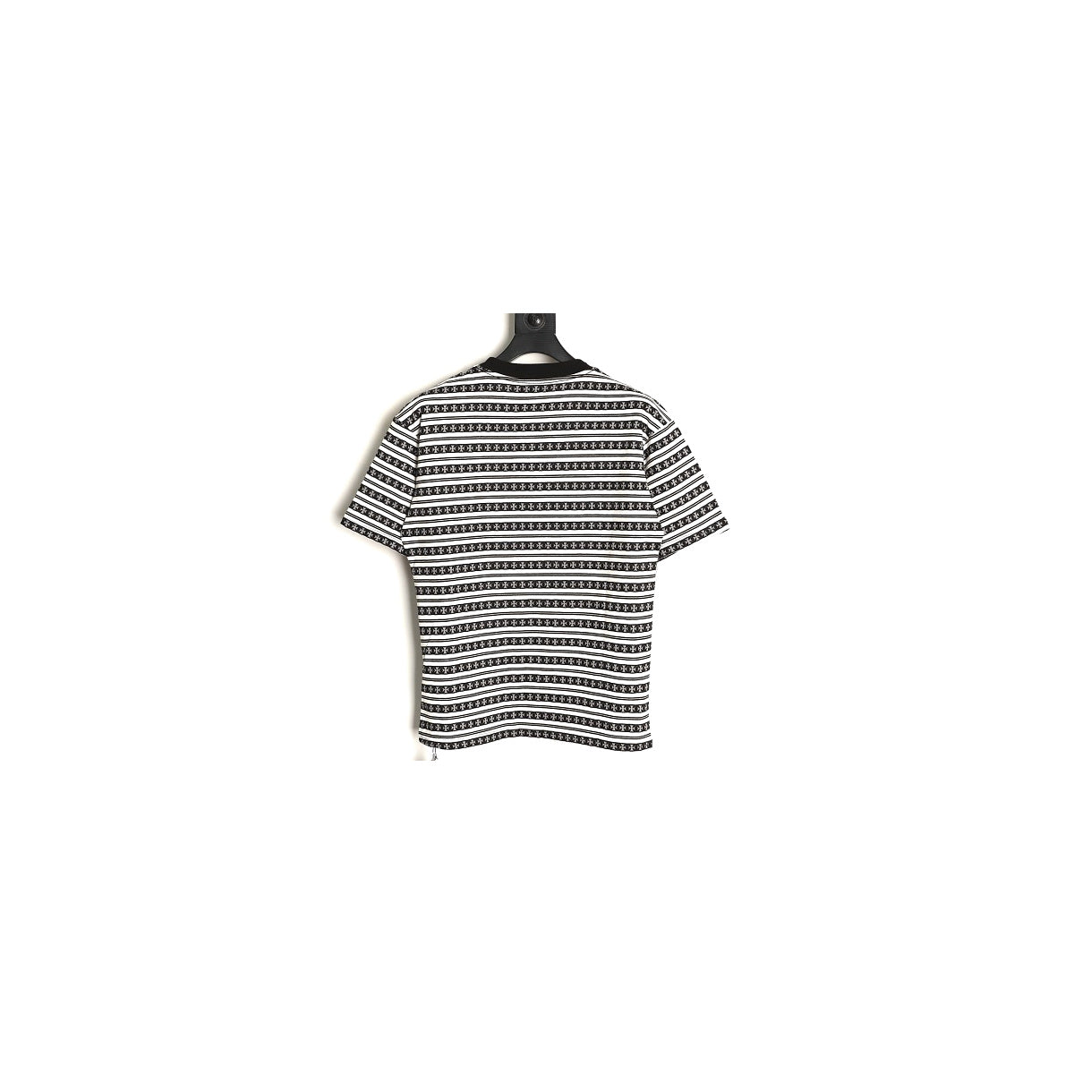 Chrome Hearts black and white monogram stripe T-shirt back
