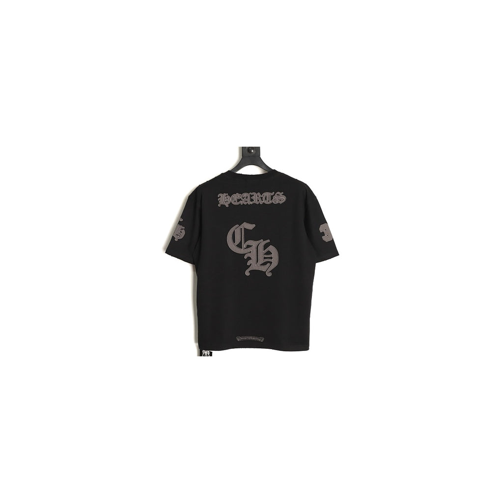 Chrome Hearts black Gothic letter applique T-shirt back