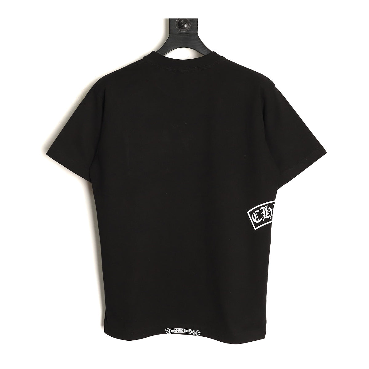 Chrome Hearts black Fleur-de-Lis side graphic T-shirt back