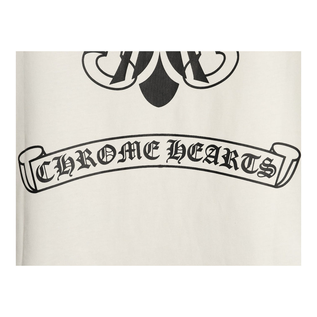 Chrome Hearts cream graphic print detail