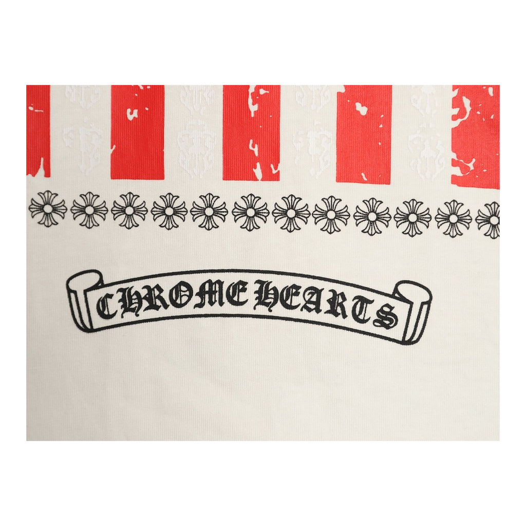 Chrome Hearts USA Flag back print detail