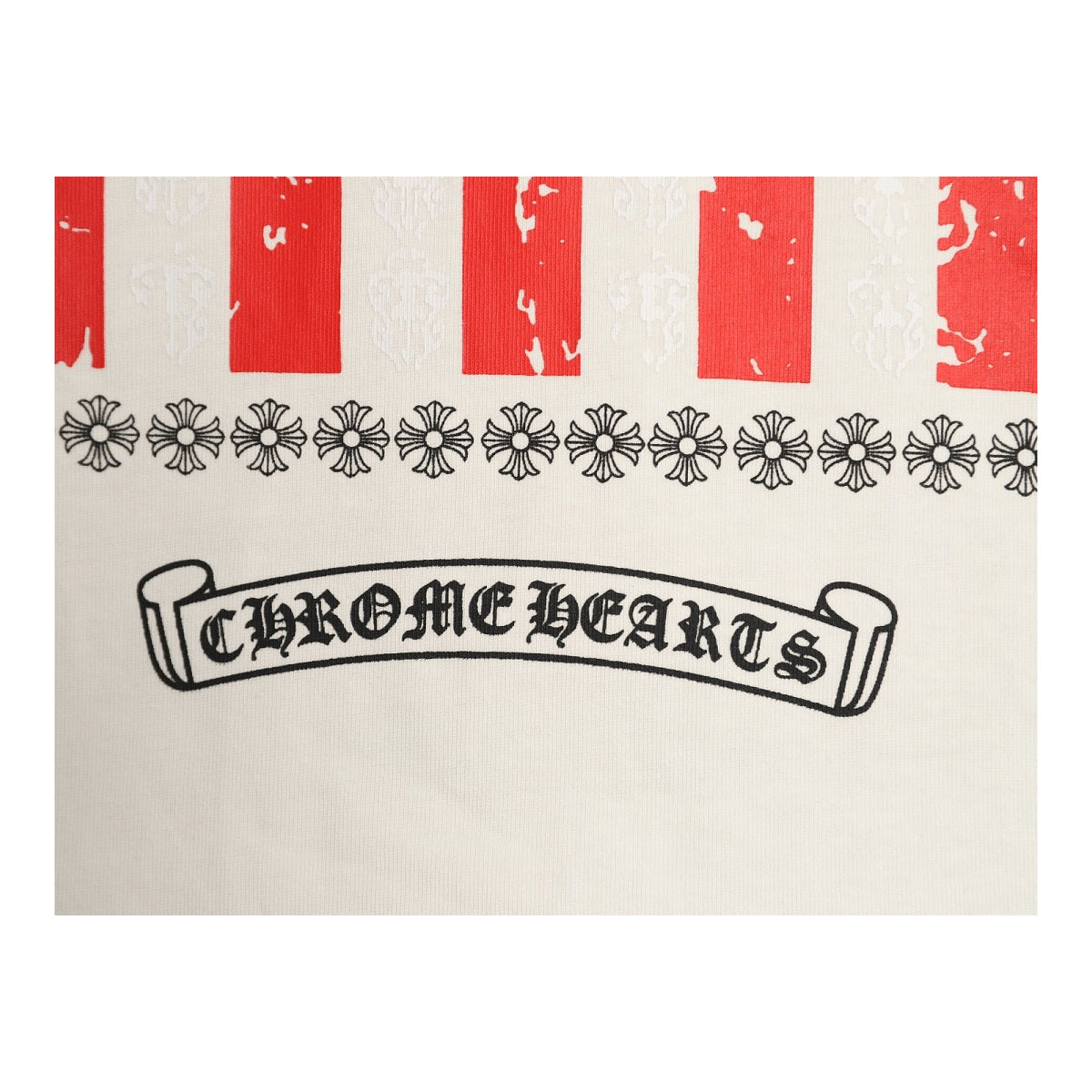 Chrome Hearts USA Flag back print detail