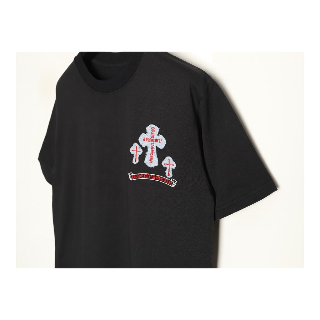 Chrome Hearts denim Cross chest applique detail