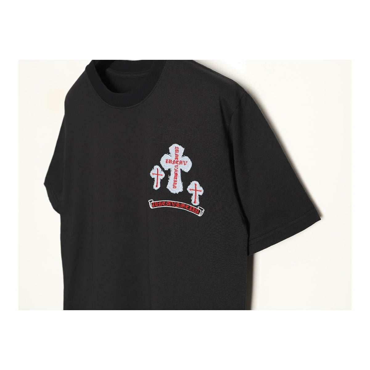 Chrome Hearts denim Cross chest applique detail