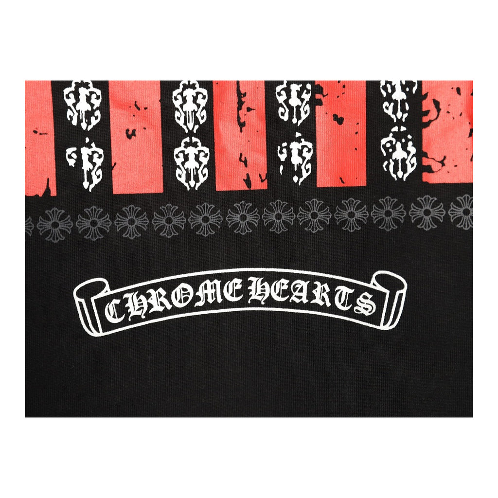 Chrome Hearts USA Flag back print detail on black