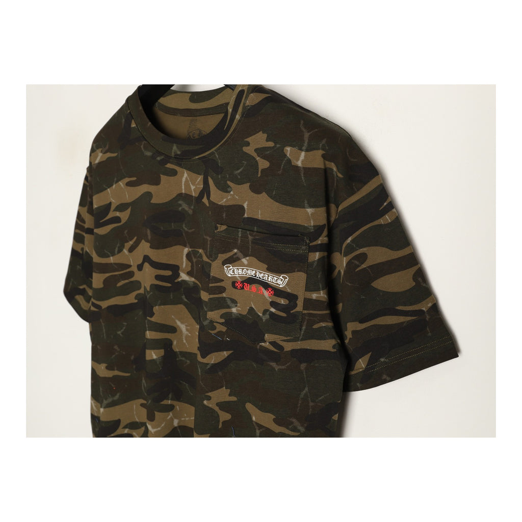 Chrome Hearts camouflage chest logo detail