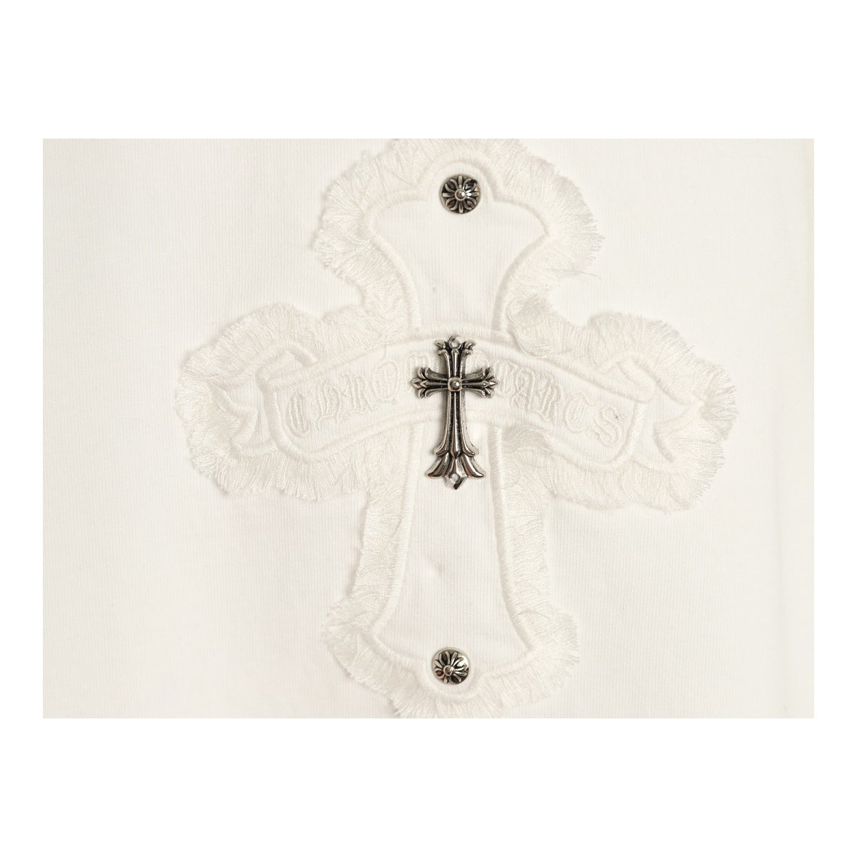 Chrome Hearts chest cross applique detail
