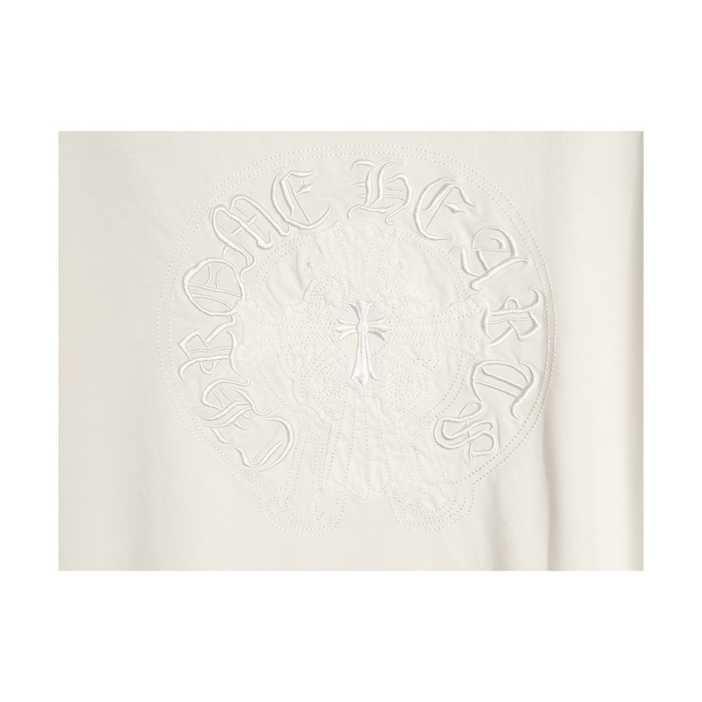 Chrome Hearts white raised Gothic embroidery detail